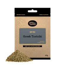 Load image into Gallery viewer, packed with care spice works all in one sauce mix and marinades greek tzatziki package spices quality dip mix