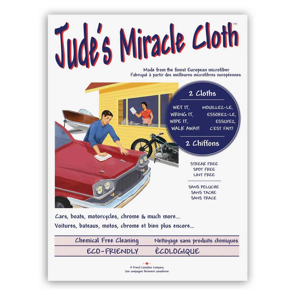 Packed With Care Jude's Miracle Cloth Grey 2 pack car cleaning cloth eco-friendly reusable cleaning sustainable kitchen home windows canada streak free chemical free cleaning glass